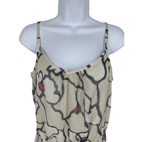 Ann Taylor Loft Womens Floral Print Sleeveless Maxi Dress Beige & Gray Size S - Picture 3 of 9